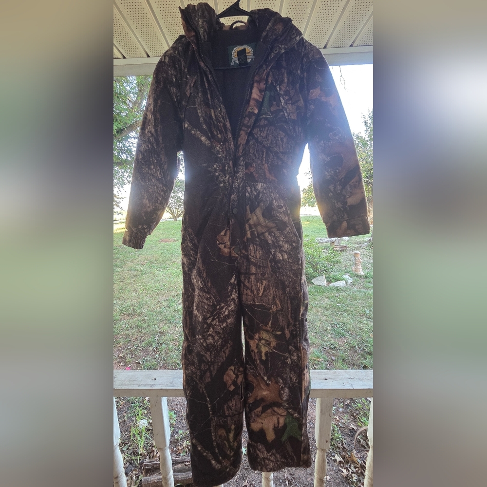 Cabela's  Fleece Coveralls Kids M/reg Hunting Camoflauge One Piece Insulated